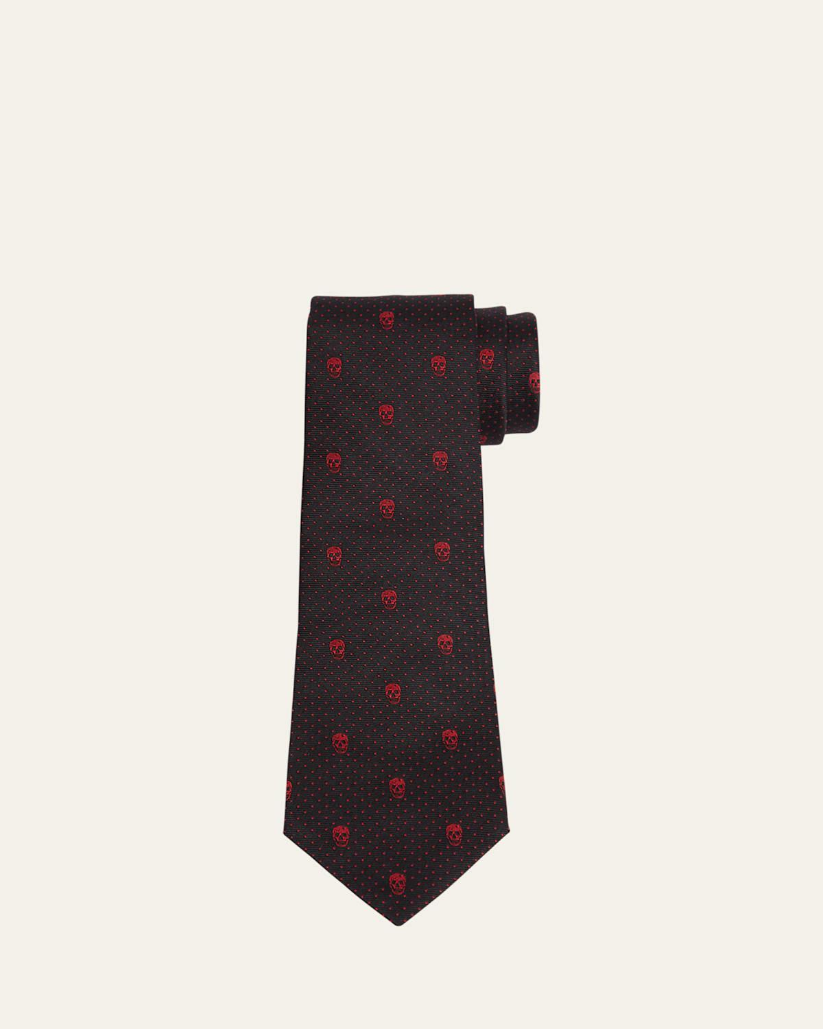 Men's Skull & Polka Dot Tie Product Image