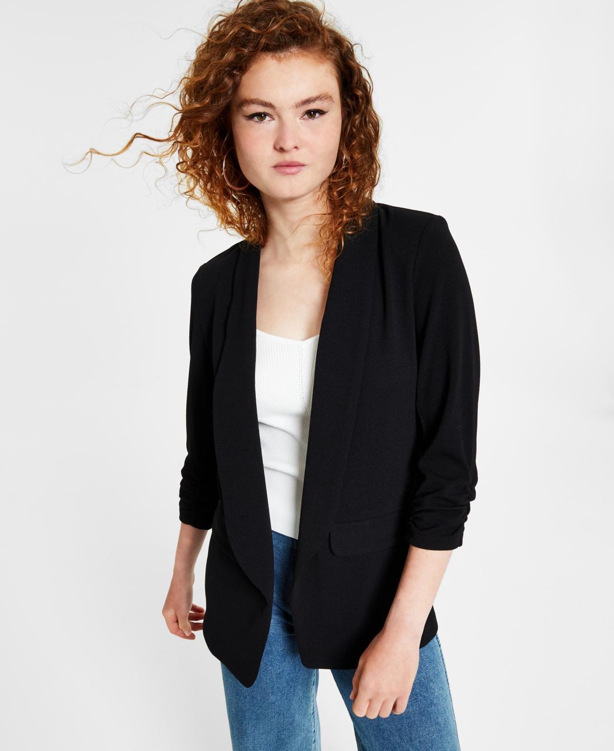 Bar Iii Womens Knit 3/4-Sleeve Boyfriend Blazer, Created for Macys Product Image