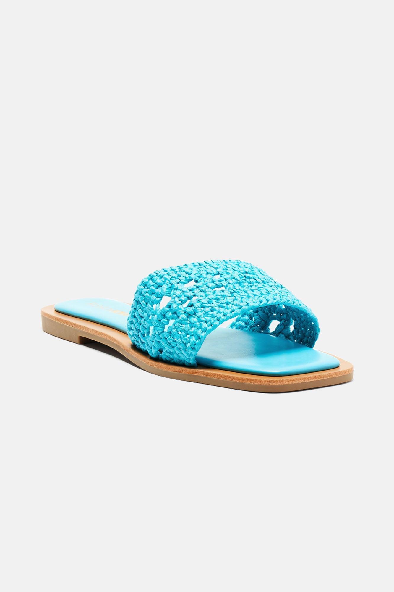 As Easy As That Flat Sandals - Blue Product Image