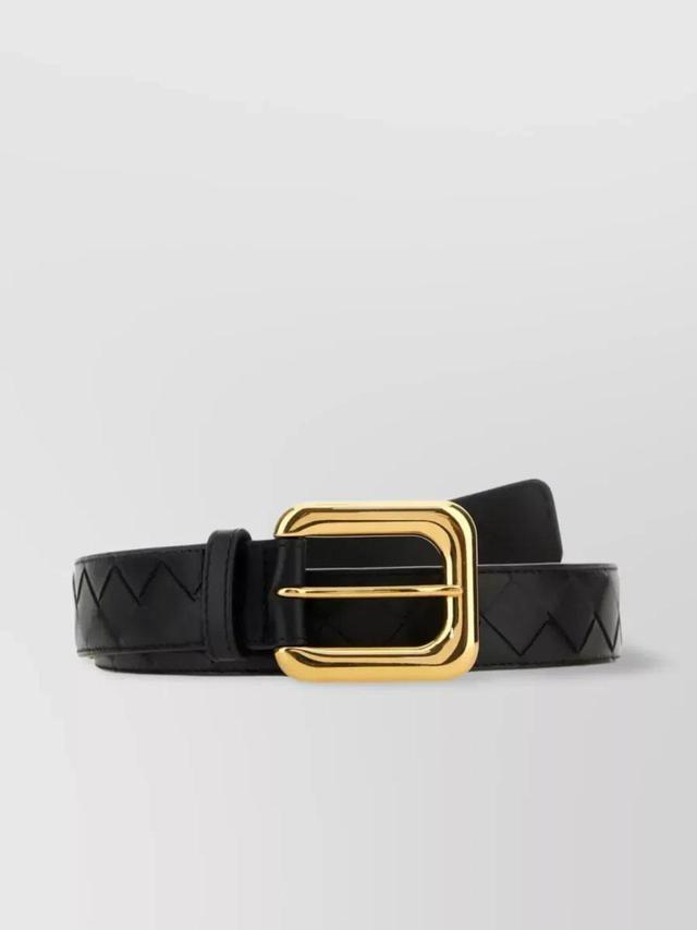 Versatile Adjustable Leather Belt In Black Product Image