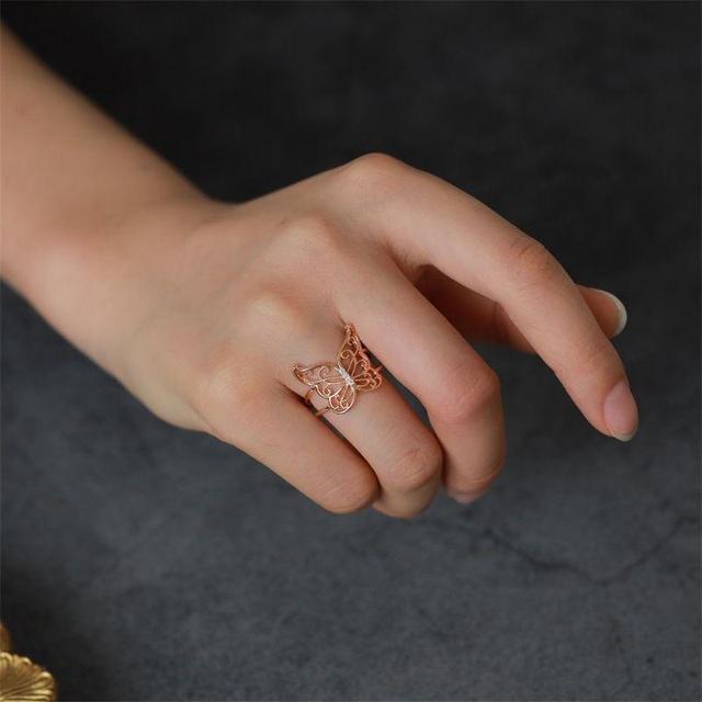 Alloy Butterfly Open Ring Product Image