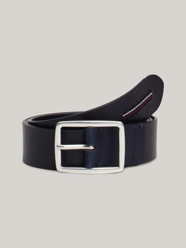 Tommy Hilfiger Men's Stripe Stitch Leather Belt Product Image