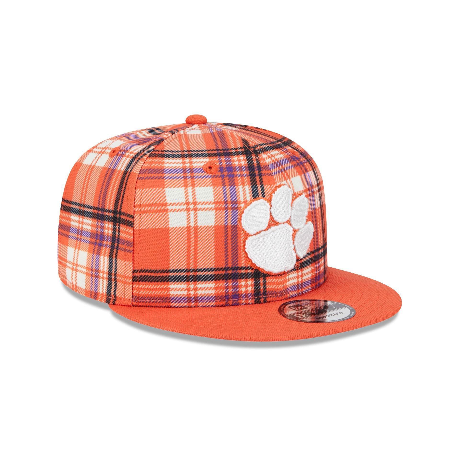 Clemson Tigers Plaid 9FIFTY Snapback Hat Male Product Image