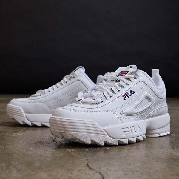 FILA Womens Disruptor II Premium Lace-Up Chunky Platform Retro Sneakers Product Image