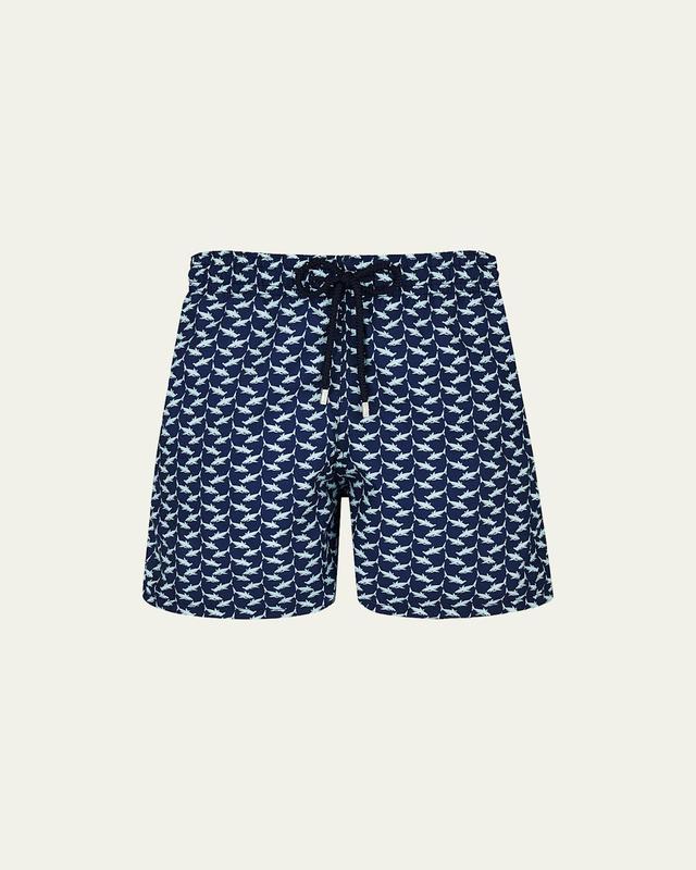 Mens Net Sharks Swim Trunks Product Image