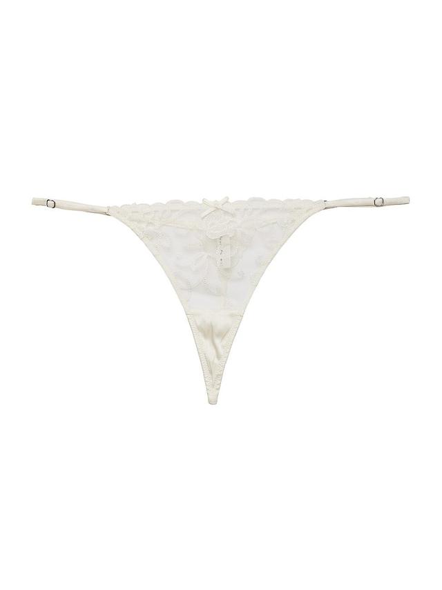 Womens Bella Embroidered V-String Product Image