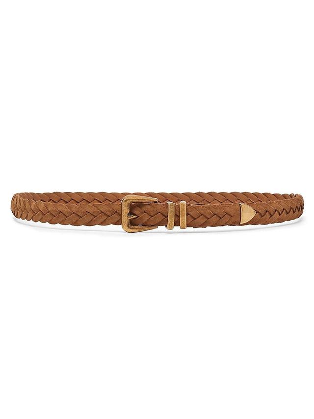 Mens Reversed Calfskin Braided Belt With Tip Product Image