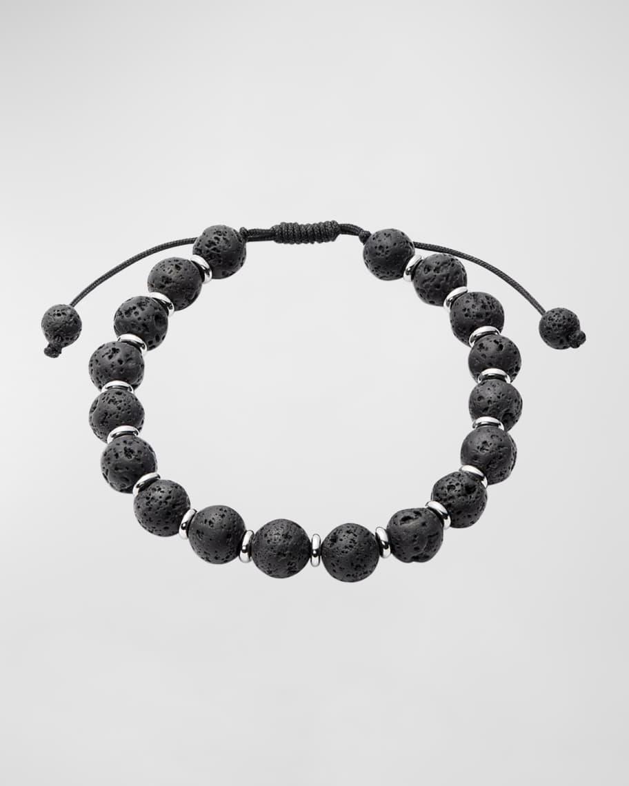 Men's Lava Stone Beaded Bracelet Product Image