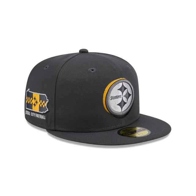 Pittsburgh Steelers 2024 Draft Gray 59FIFTY Fitted Hat Male Product Image