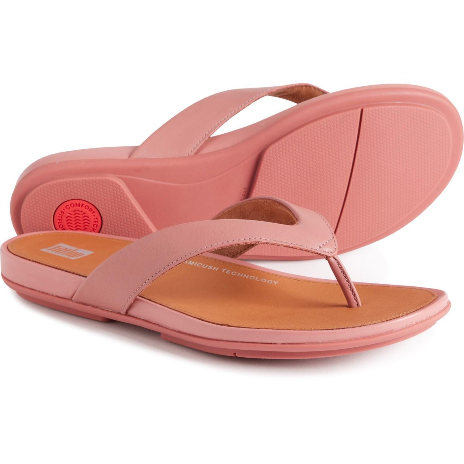 FitFlop Gracie Flip-Flops - Leather (For Women) Product Image