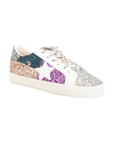 Leather Shae Glitter Sneakers for Women Product Image