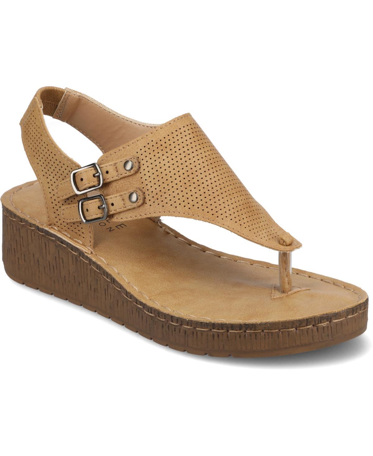 Journee Collection Mckell Womens Wedge Sandals Product Image