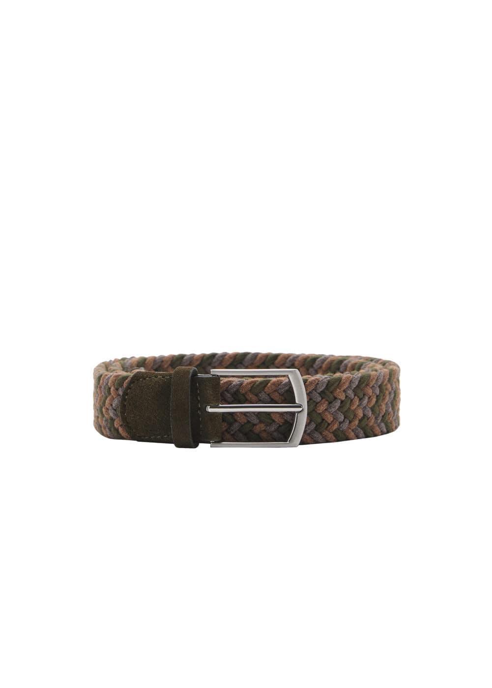 MANGO MAN - Braided elastic colored belt khakiMen Product Image