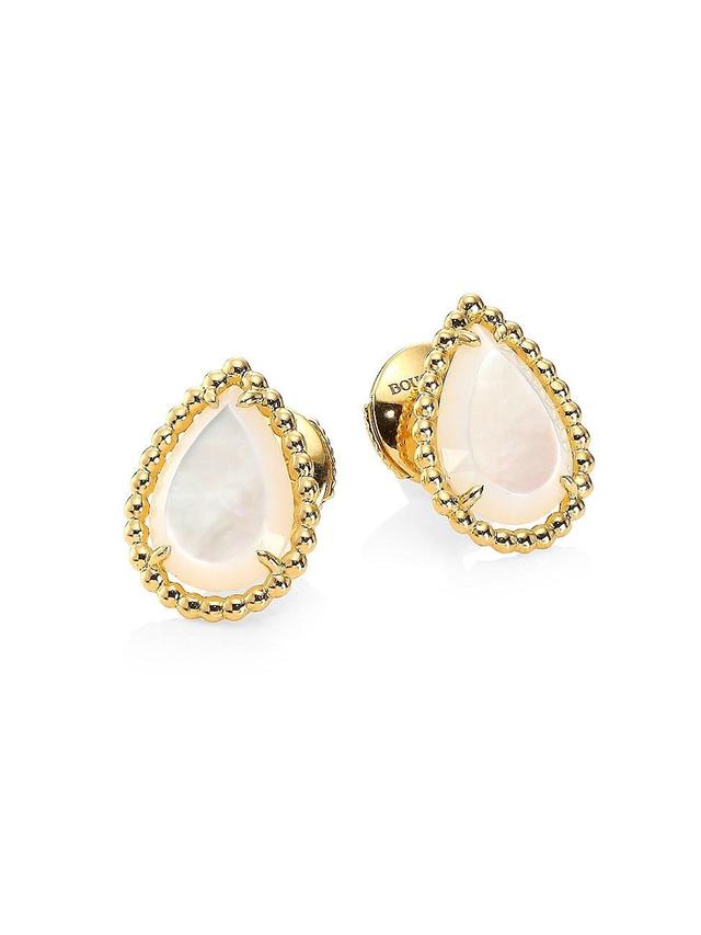 Womens Serpent Bohme 18K Yellow Gold & Mother-Of-Pearl Stud Earrings Product Image