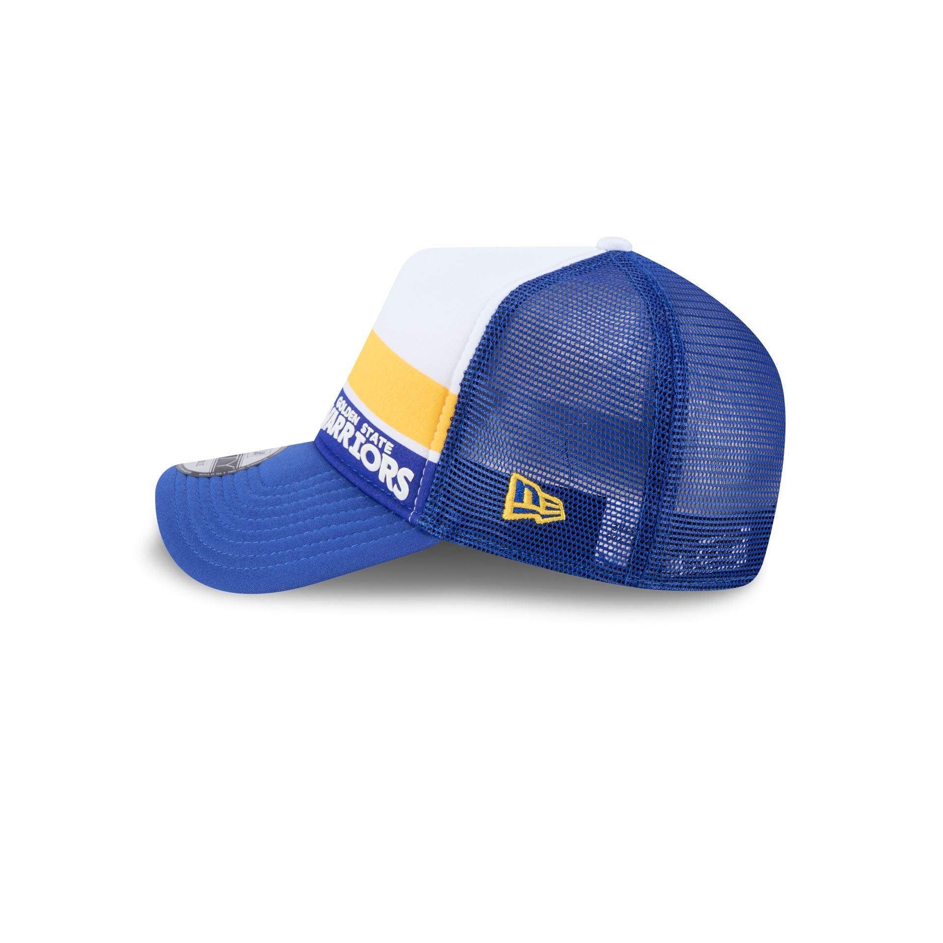 Golden State Warriors Color Block 9FORTY A-Frame Trucker Snapback Hat Male Product Image