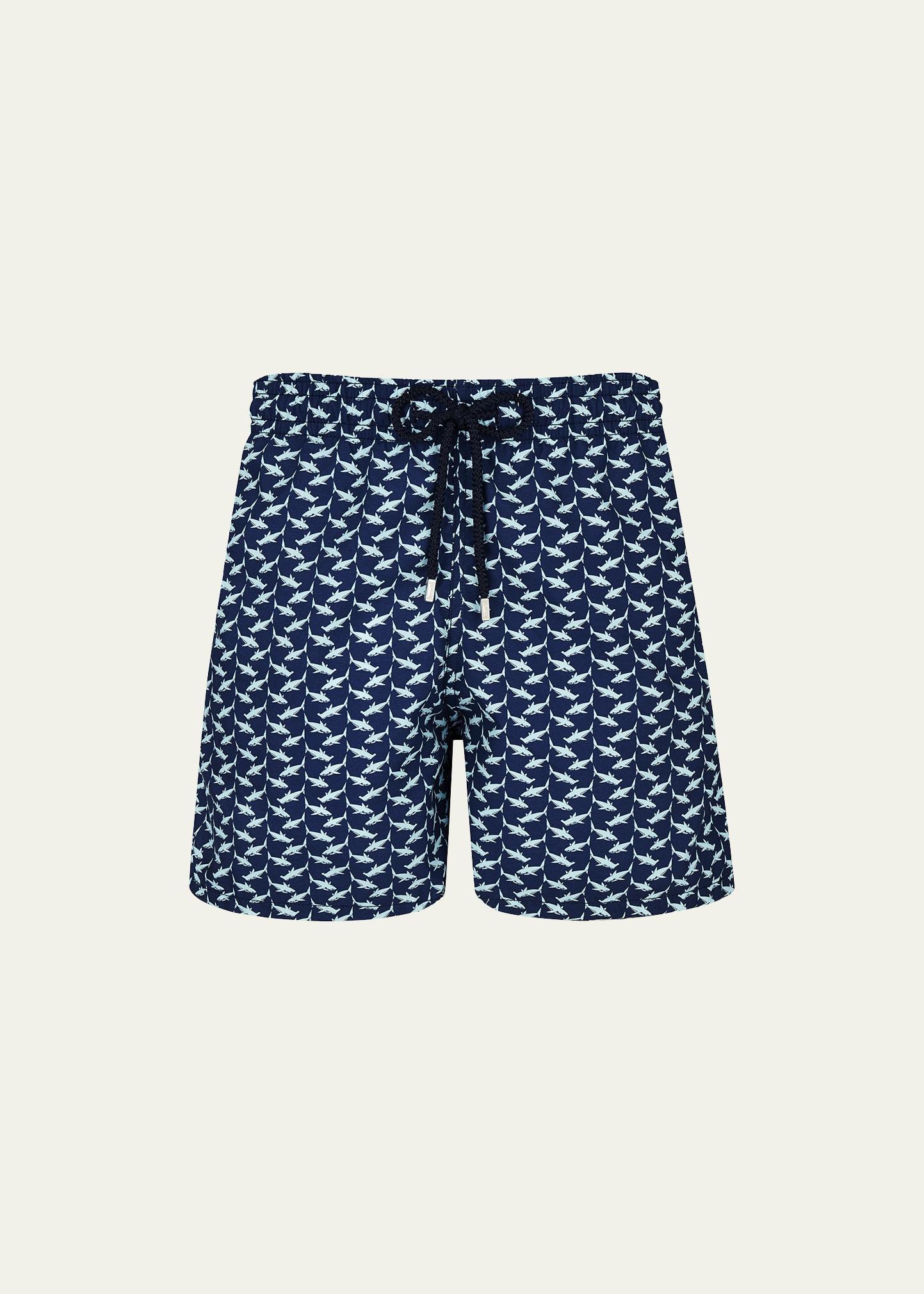 Mens Net Sharks Swim Trunks Product Image