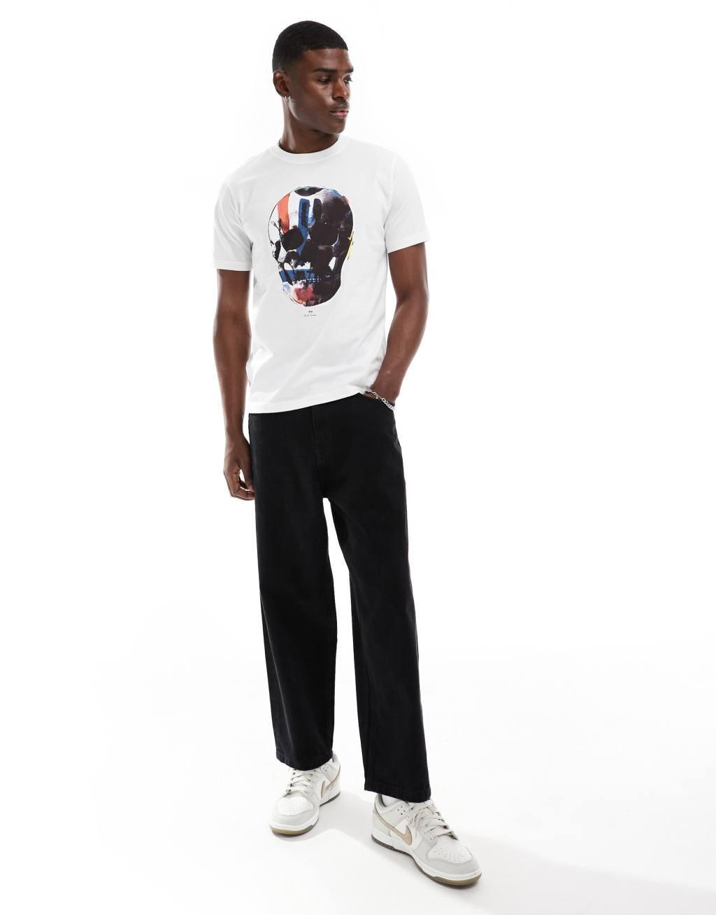 PS Paul Smith T-shirt with skull print in white Product Image