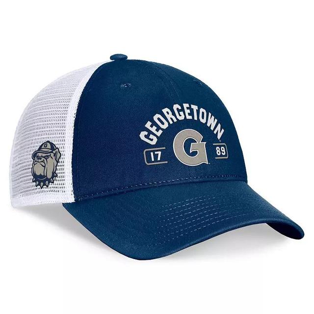 Mens Top of the World Navy/White Georgetown Hoyas Free Kick Trucker Adjustable Hat, Grg Blue Product Image