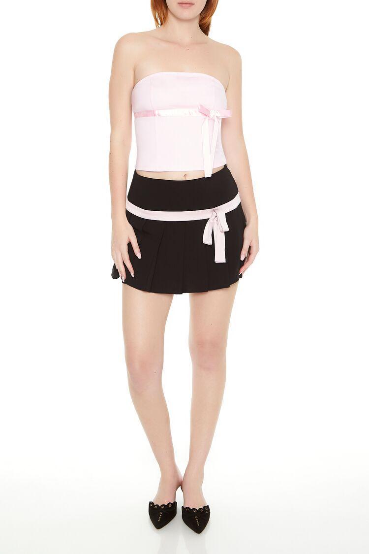 Pleated Bow Mini Skirt | Forever 21 product image