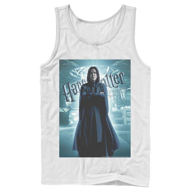 Mens Harry Potter Half-Blood Prince Snape Character Poster Graphic Tank Top Athletic Grey Product Image