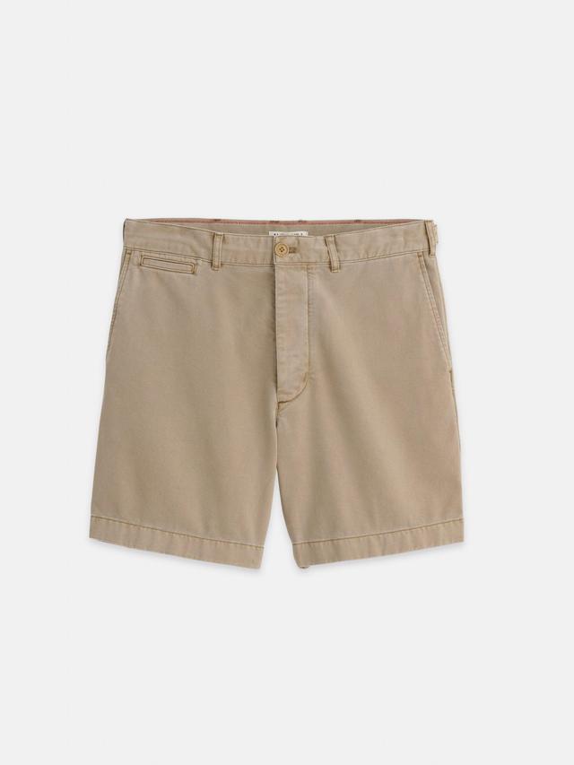 Flat Front Short in Vintage Washed Chino Male Product Image