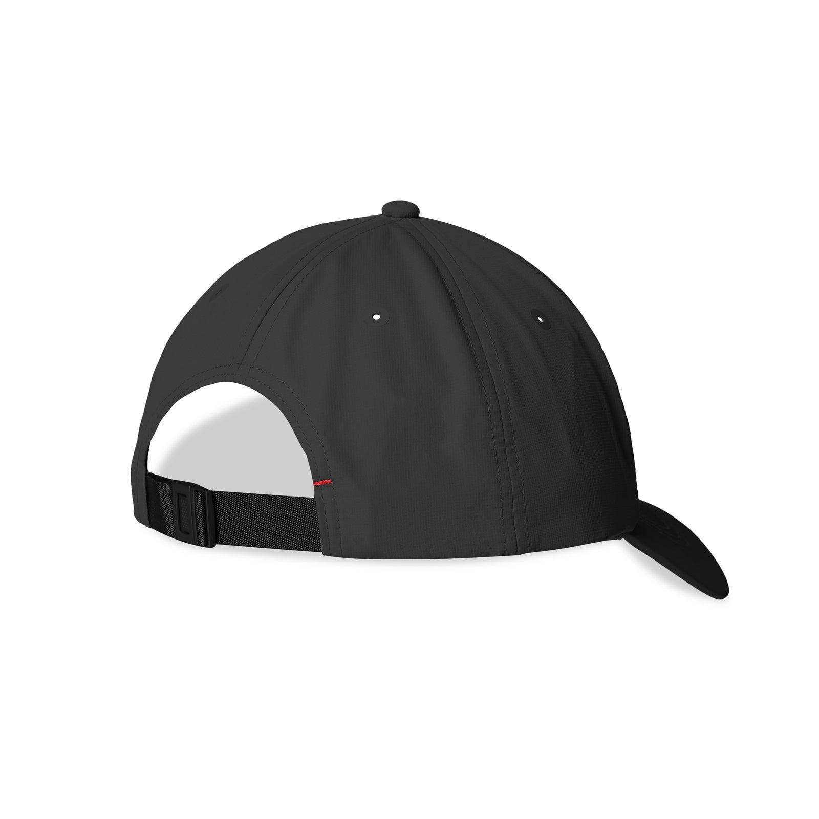 0816. Hybrid Sport Cap - Black/Black "Wings" Product Image