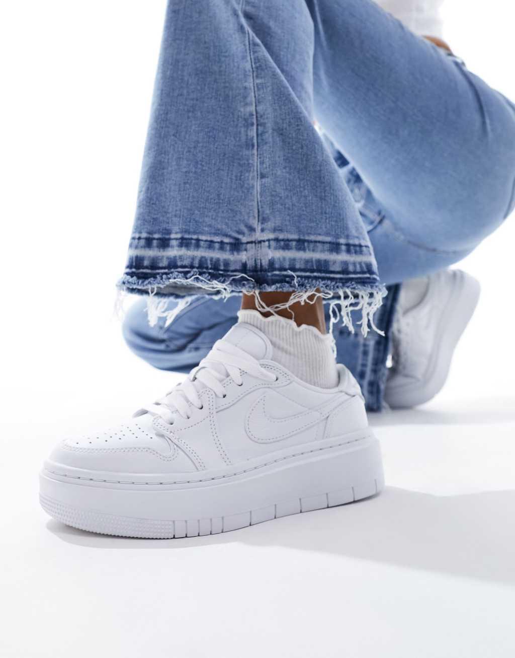 Nike Air Jordan 1 low elevate sneakers in white  Product Image