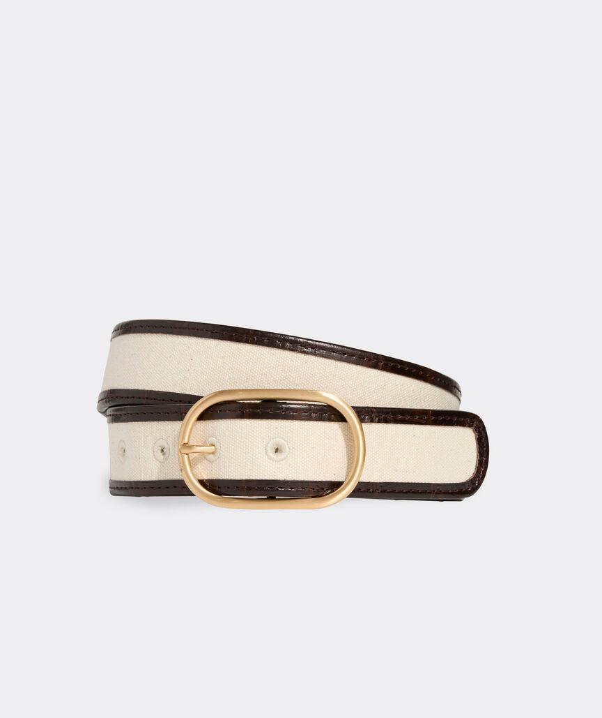 Leather Trim Canvas Belt Product Image