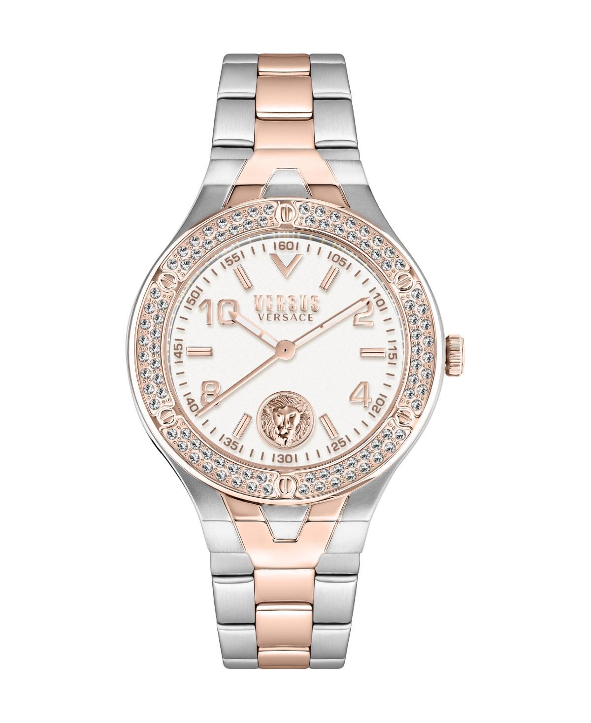 Versus Versace Womens Three-Hand Quartz Vittoria Rose Gold-Tone, Silver-Tone Stainless Steel Bracelet 38mm Product Image