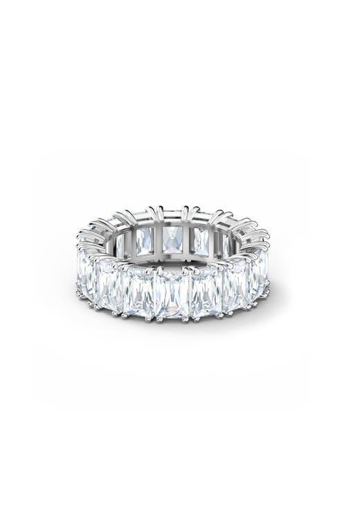 Womens Matrix Rhodium-Plated & Crystal Ring Product Image