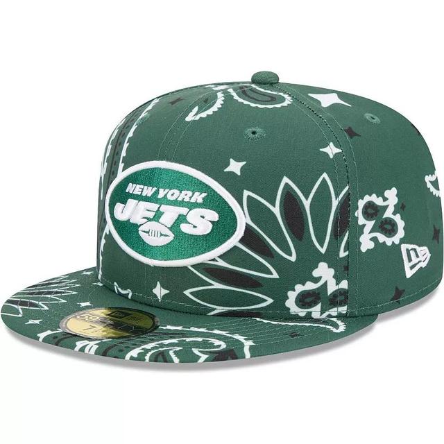 Mens New Era Green New York Jets Paisley 59FIFTY Fitted Hat Product Image