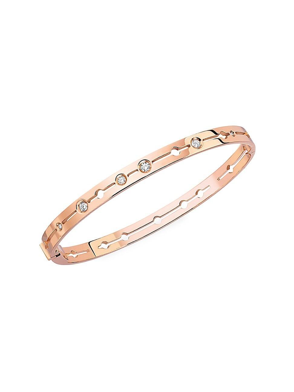 Womens Pulse Dinh Van 18K Rose Gold & Diamond Bangle Product Image