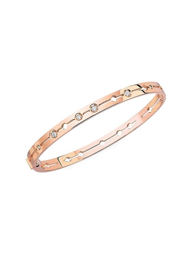 Womens Pulse Dinh Van 18K Rose Gold & Diamond Bangle Product Image