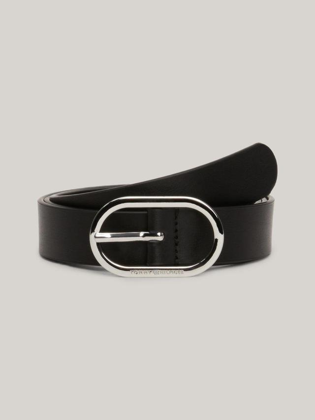 Tommy Hilfiger Women's Leather Oval Buckle Belt Product Image