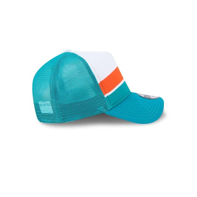 Miami Dolphins Color Block 9FORTY A-Frame Trucker Snapback Hat Male Product Image