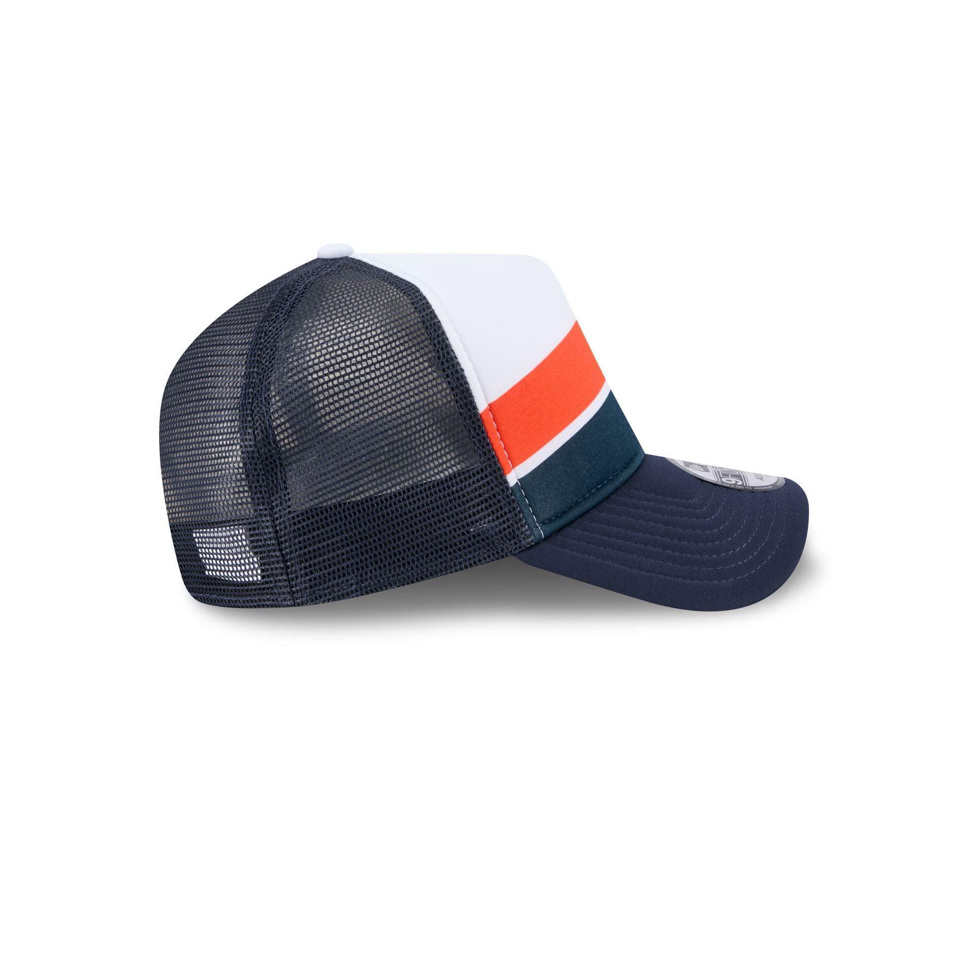 Chicago Bears Color Block 9FORTY A-Frame Trucker Snapback Hat Male Product Image