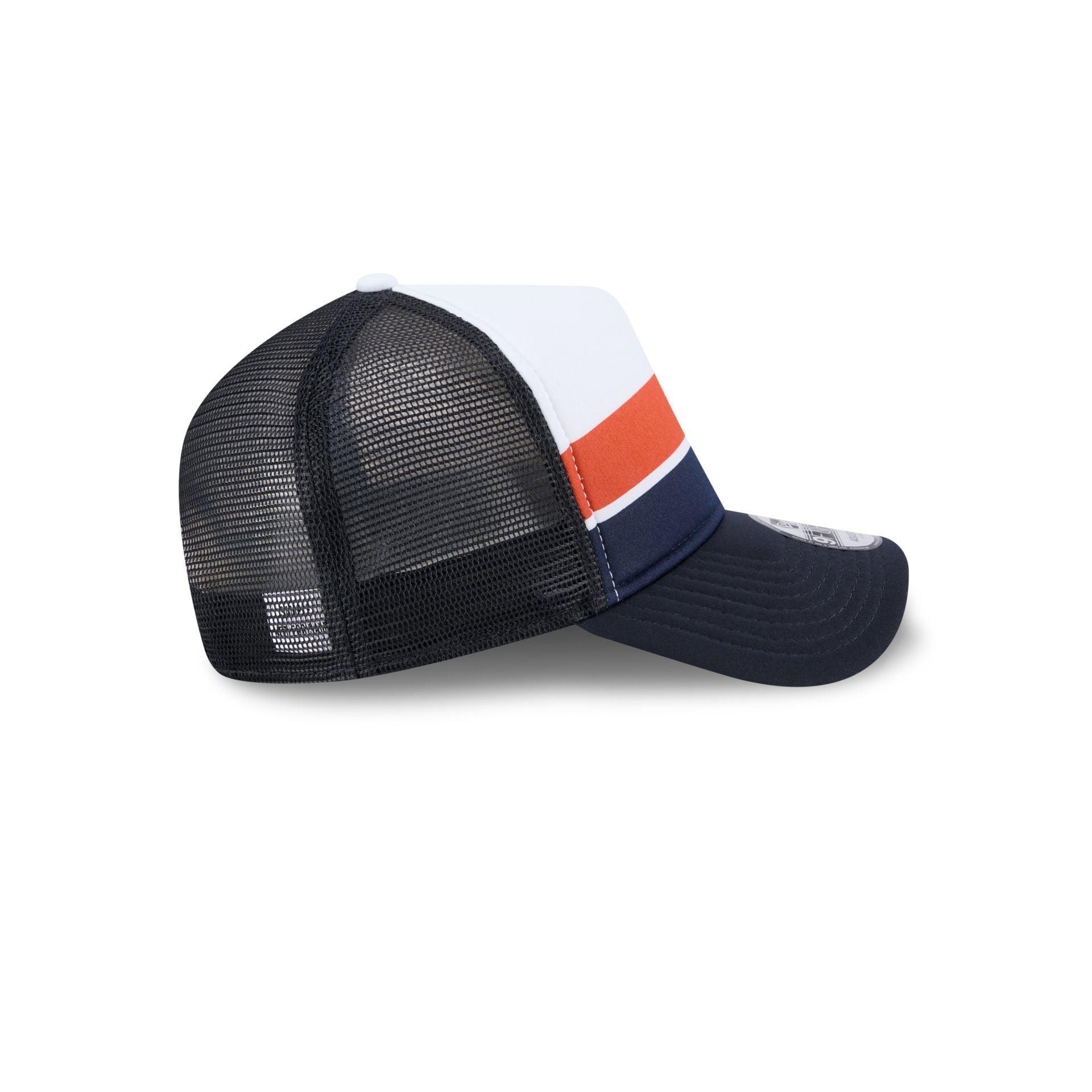 Houston Astros Color Block 9FORTY A-Frame Trucker Snapback Hat Male Product Image