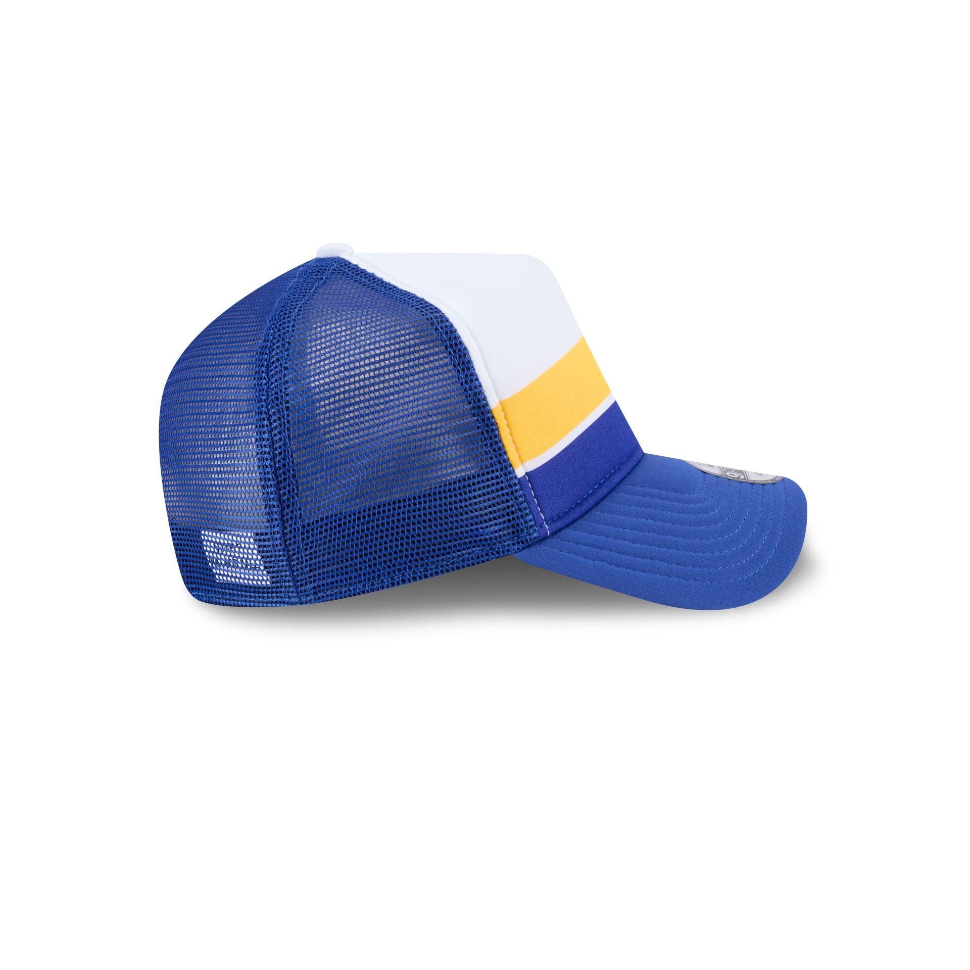 Golden State Warriors Color Block 9FORTY A-Frame Trucker Snapback Hat Male Product Image