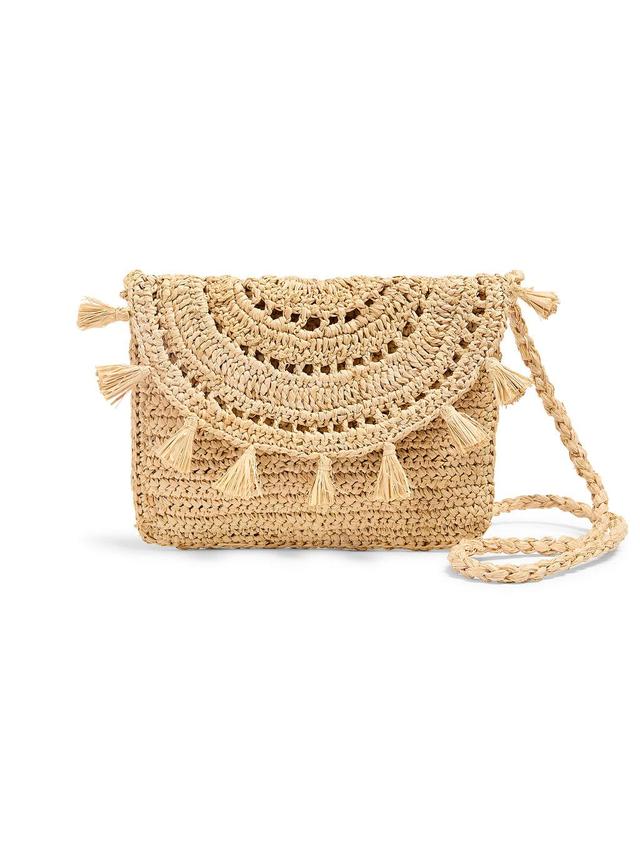 Raffia Tassel Clutch - Natural Product Image