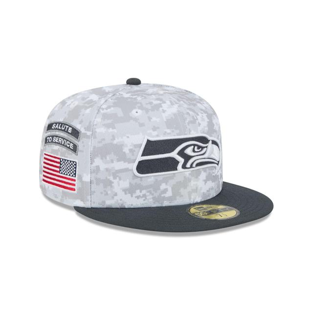 Seattle Seahawks 2024 Salute to Service 59FIFTY Fitted Hat Male Product Image