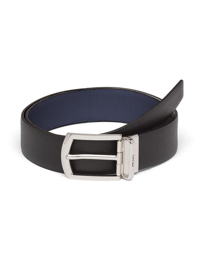 Mens Reversible Saffiano Leather Belt Product Image