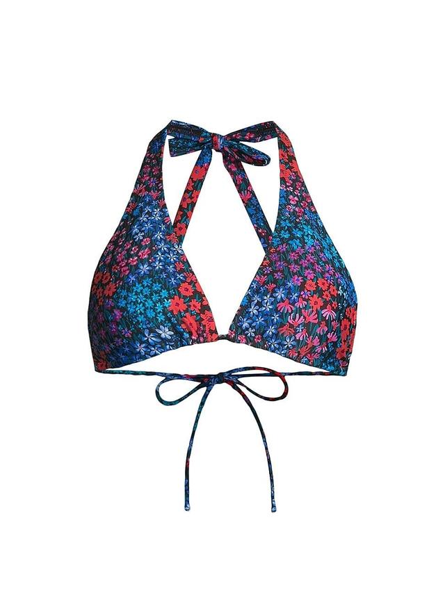 Womens Allison Floral Halter Bikini Top Product Image