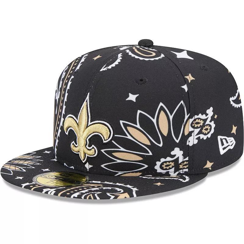 Mens New Era New Orleans Saints Paisley 59FIFTY Fitted Hat Product Image