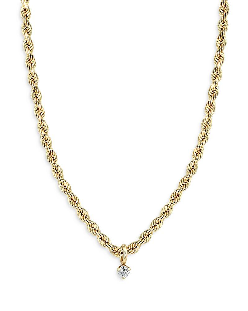 Womens Prong Diamonds 14K Yellow Gold & 0.1 TCW Diamond Pendant Necklace Product Image