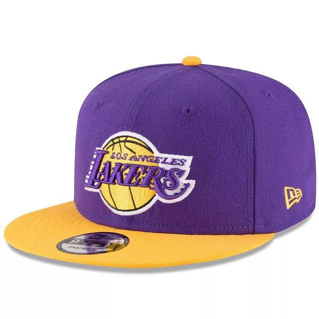 Mens New Era /Gold Los Angeles Lakers Two-Tone 9FIFTY Adjustable Hat Product Image