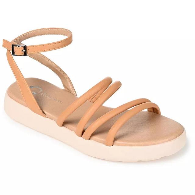 Journee Collection Palomma Tru Comfort Foam Womens Strappy Sandals Brown Product Image