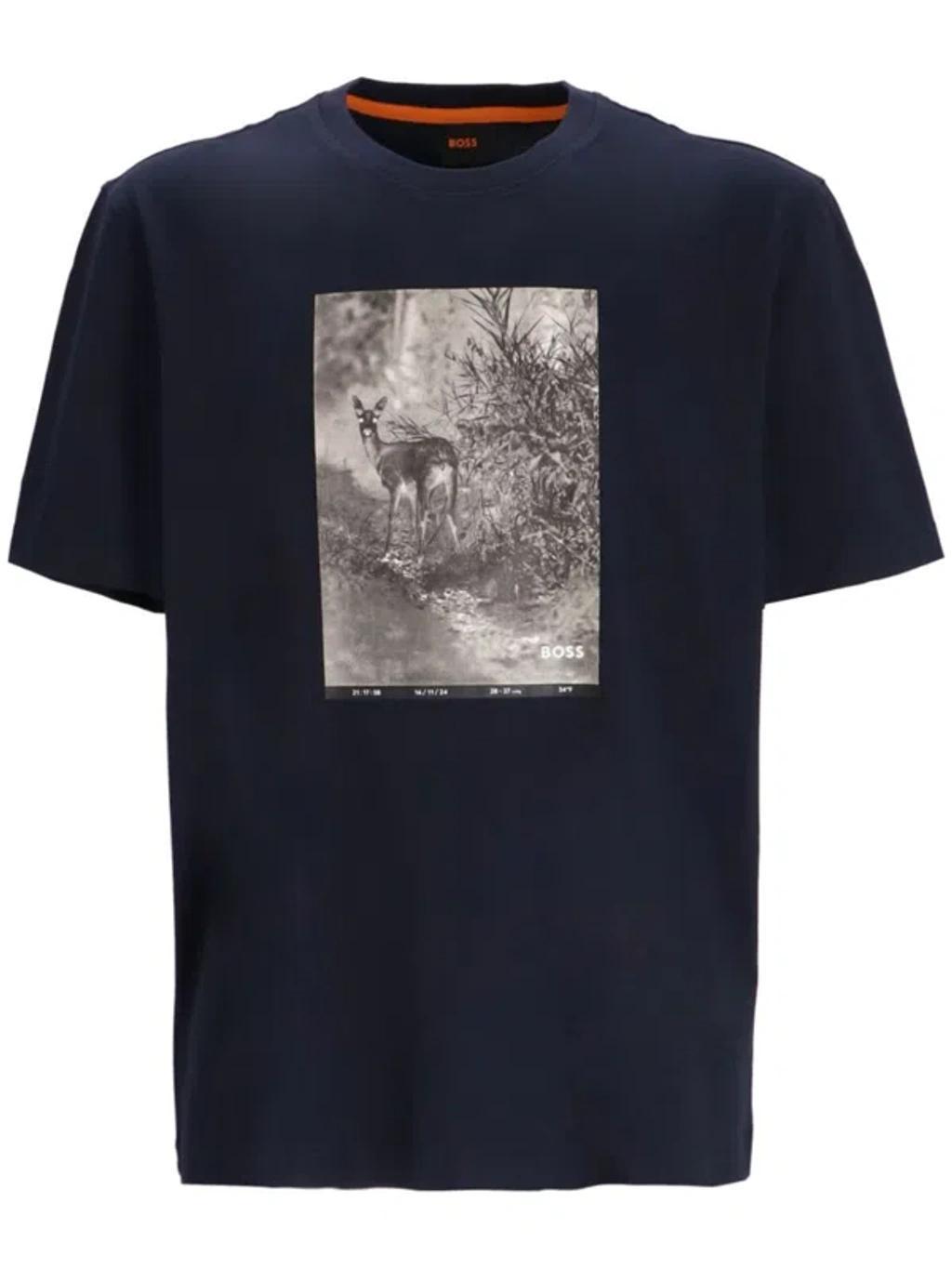 Photograph-print T-shirt In Blue Product Image