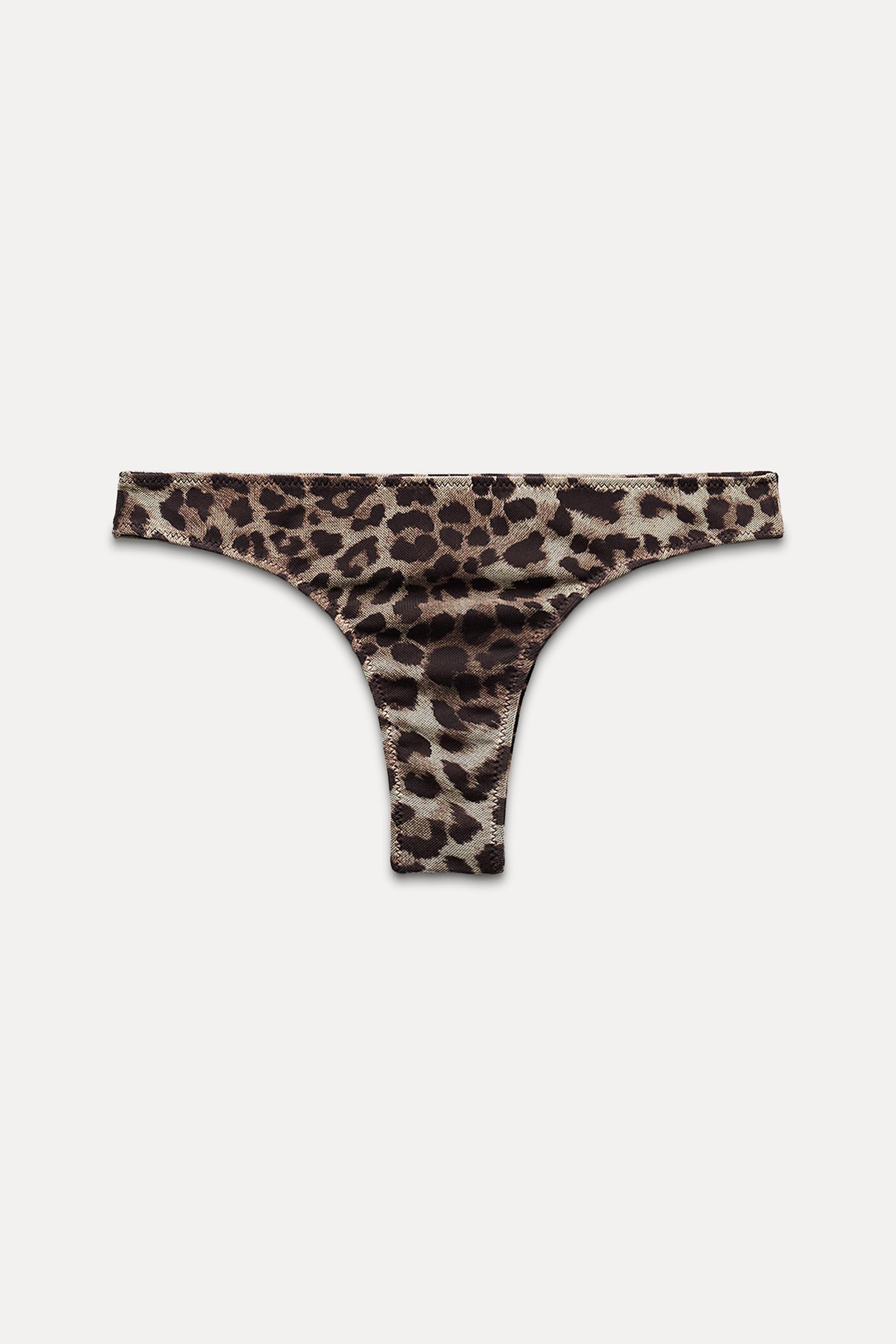 ANIMAL PRINT TULLE BIKINI BOTTOMS Product Image