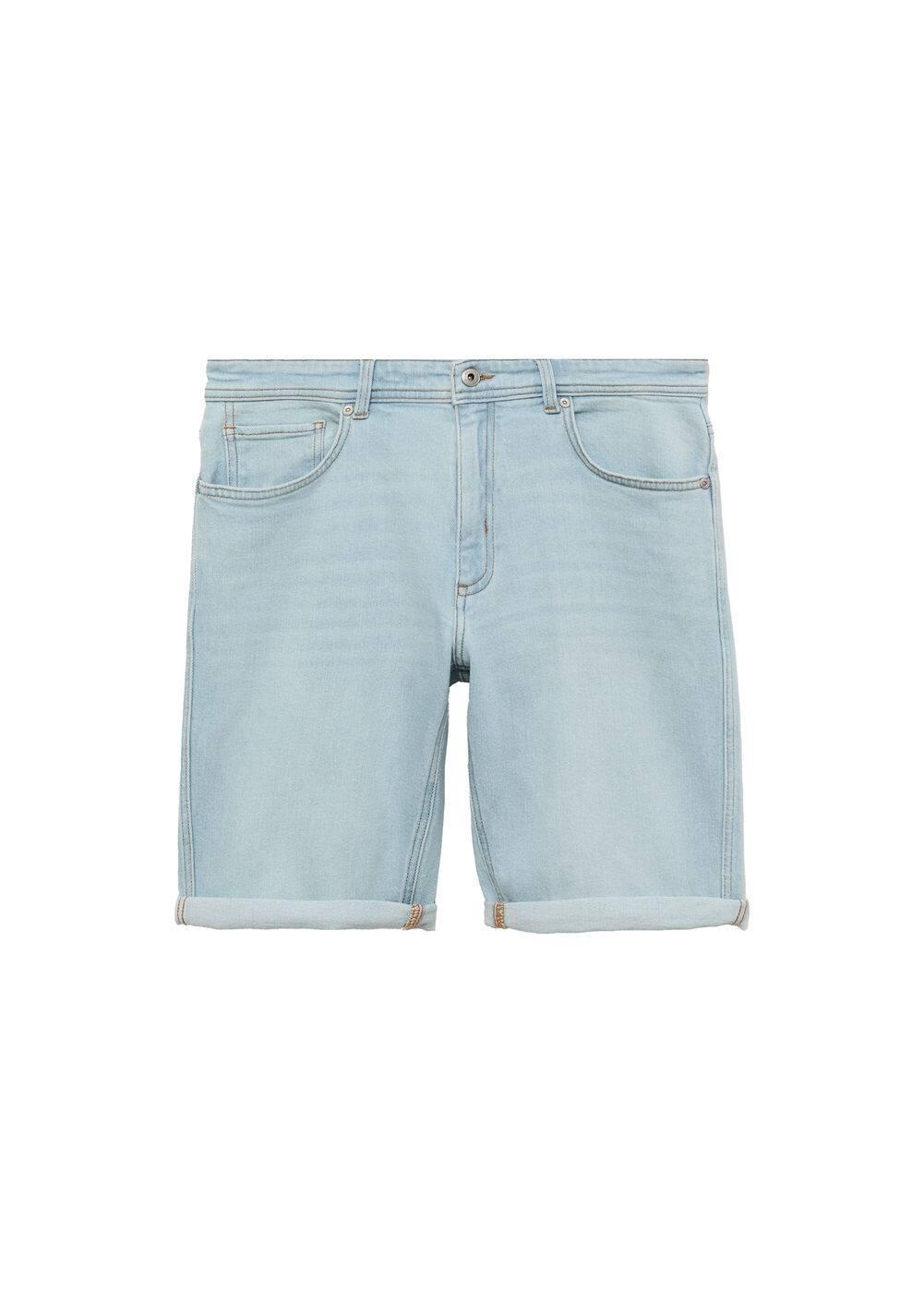 Mango Mens Denim Bermuda Shorts Product Image