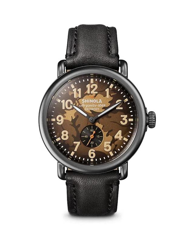 SHINOLA Runwell Watch, 41mm In Brown/black Product Image